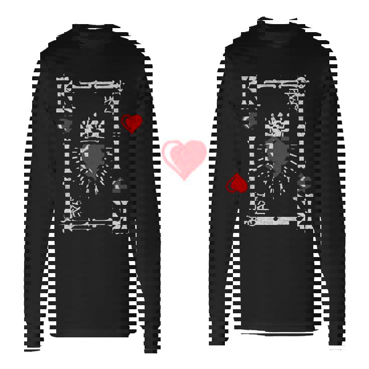 King Of Hearts Card Costume Halloween King Of Hearts Long Sleeve T-Shirt