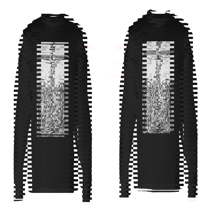 La Crucifixion Du Christ Grec Orthodoxe Russe T-shirt à manches longues