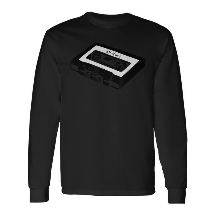 Lässig Nostalgic Mixtape Cassette Gray Langarmshirts Geschenkideen