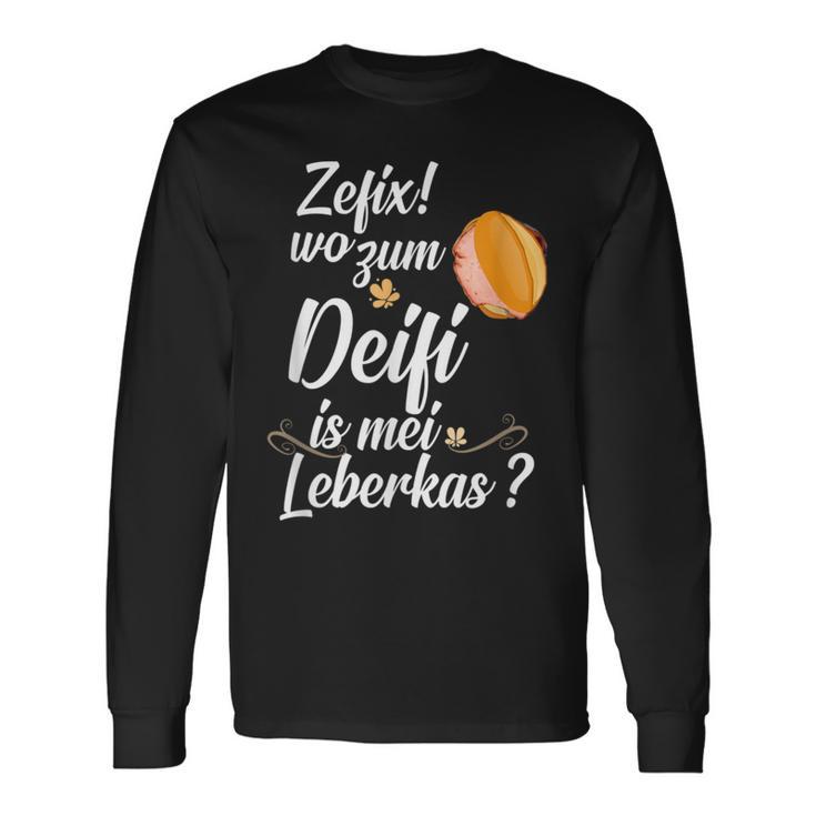 Leberkäse Leberkas Leberkässemmel Fleischkäse Bayern Langarmshirts Geschenkideen