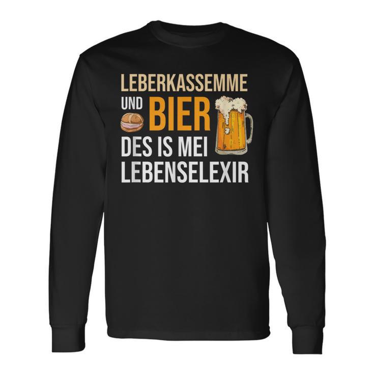 Leberkassmel & Bier Des Is Mei Lebenselexier Leberkas Langarmshirts Geschenkideen