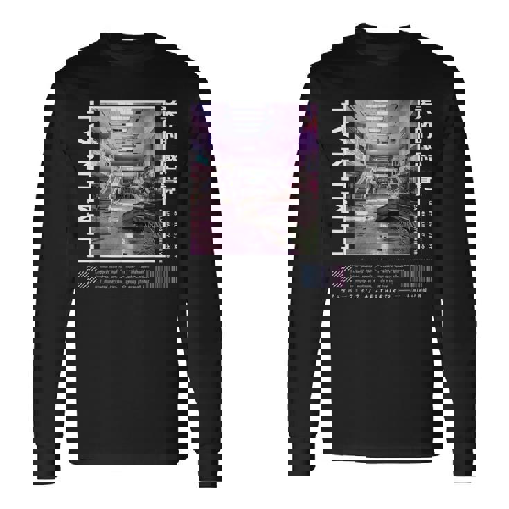 Liminal Spaces Retro Internet 80S & 90S Backroomaporwave Maglietta a maniche lunghe