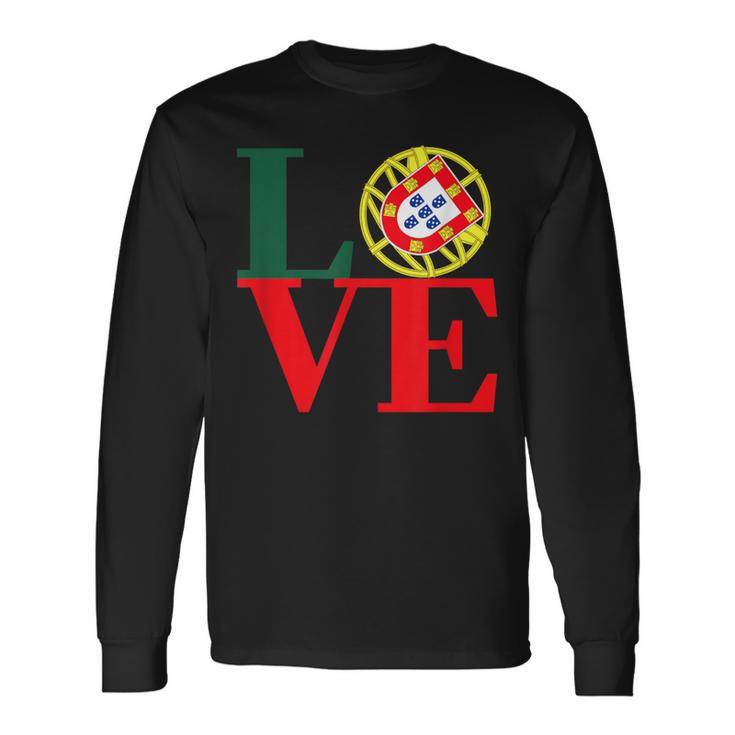 Lustges Portugal Portugal Flag Langarmshirts Geschenkideen