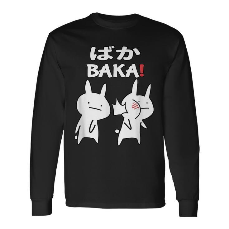 Lustiges Japan Baka Rabbit Ohrfeigen Anime And Manga S Langarmshirts Geschenkideen