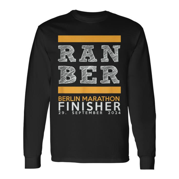 Marathon Berlin 2024 Finisher Langarmshirts Geschenkideen