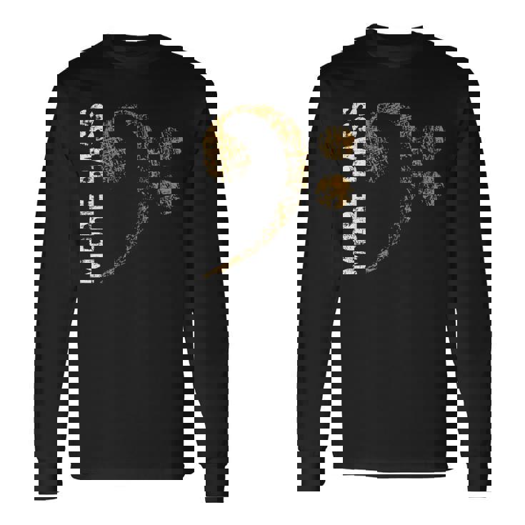 Más Bajos Clave De Sol Contrabajo Camiseta de manga larga
