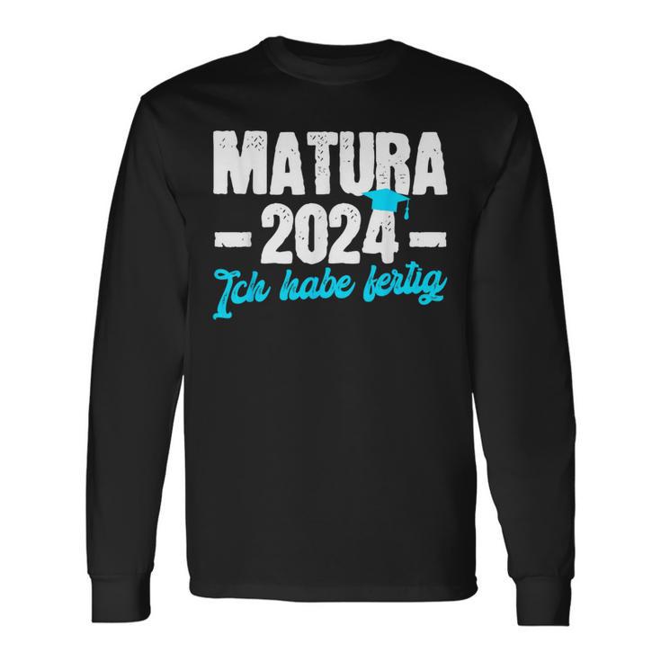 Matura 2024 Ich Habe Fertig Matura Bestanden Langarmshirts Geschenkideen