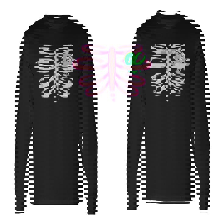 Menhera Abbigliamento Pastello Goth Kawaii Cuore Ribcage Camicia Maglietta a maniche lunghe