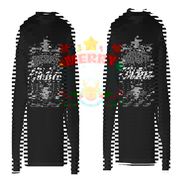 Merry Christmas Reindeer Family Merry Christmas Xmas Long Sleeve T-Shirt