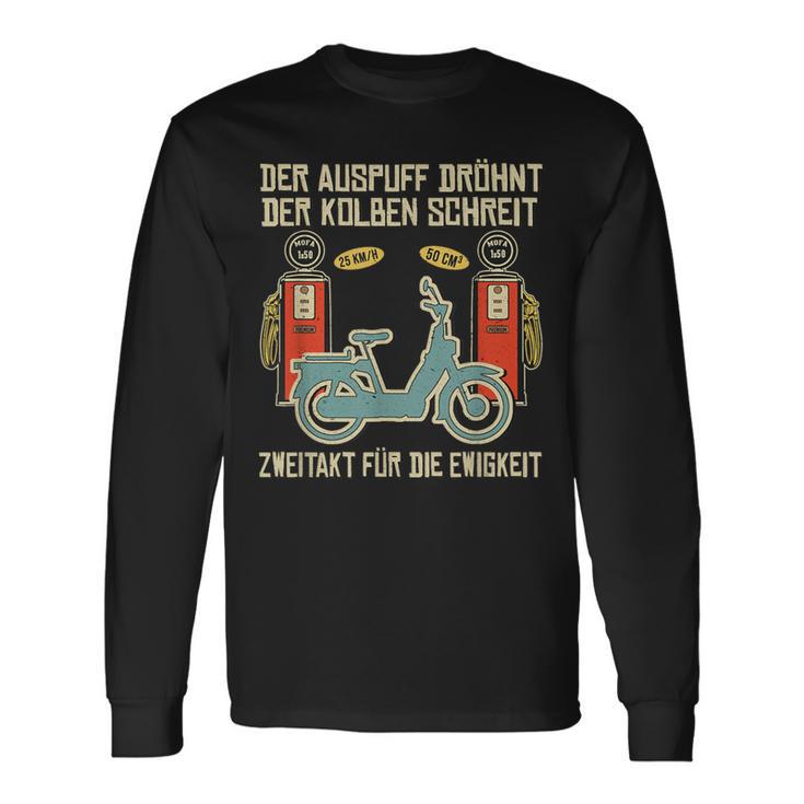 Moped Driver Moped Scooter Moped 2-Stroke Moped Langarmshirts Geschenkideen