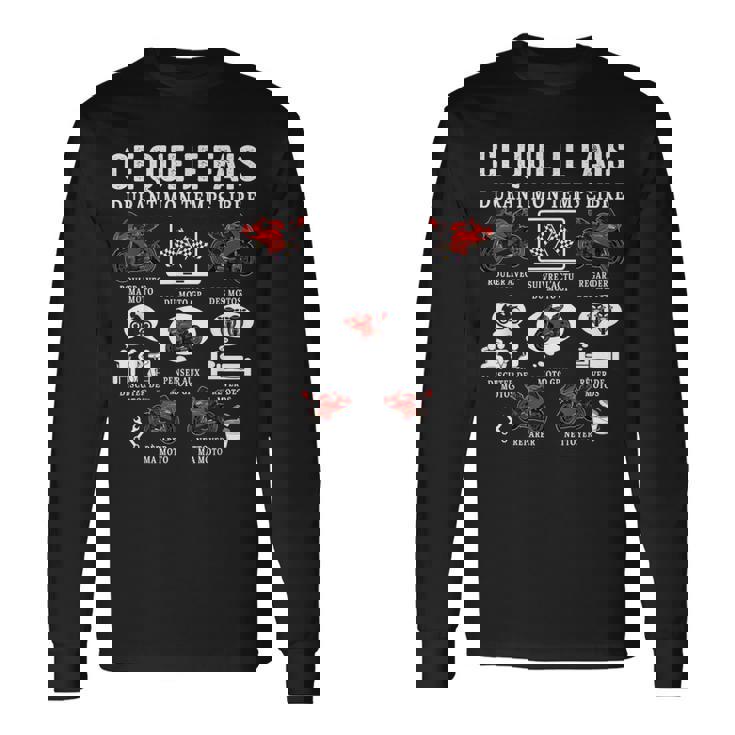 Moto Gp Courses Ce Que Je Fais Moto Gp Motard Humour T-shirt à manches longues Idées cadeaux