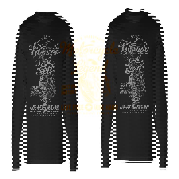 Moto Legend Custom Motorsintage Bike Maglietta a maniche lunghe