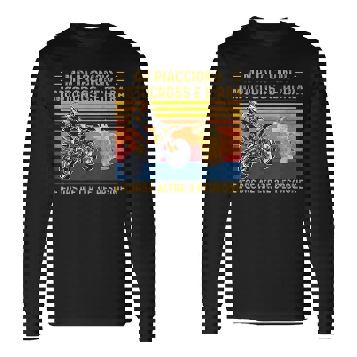 Motocross Birra Divertente Freestyle Moto Maglietta a maniche lunghe