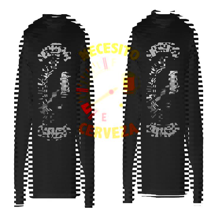 Necesito Cerveza Depósitoacío Graciosa Cerveza Camiseta de manga larga