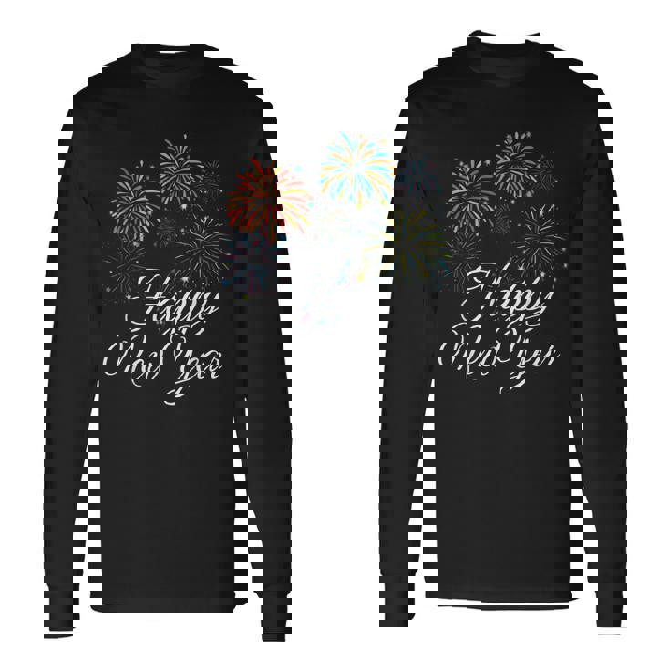 Happy New Year 2025 Fireworks Loading Long Sleeve T-Shirt - Monsterry