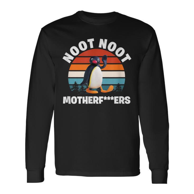 Noot Noot Penguin Lover intage Retro Langarmshirts Geschenkideen