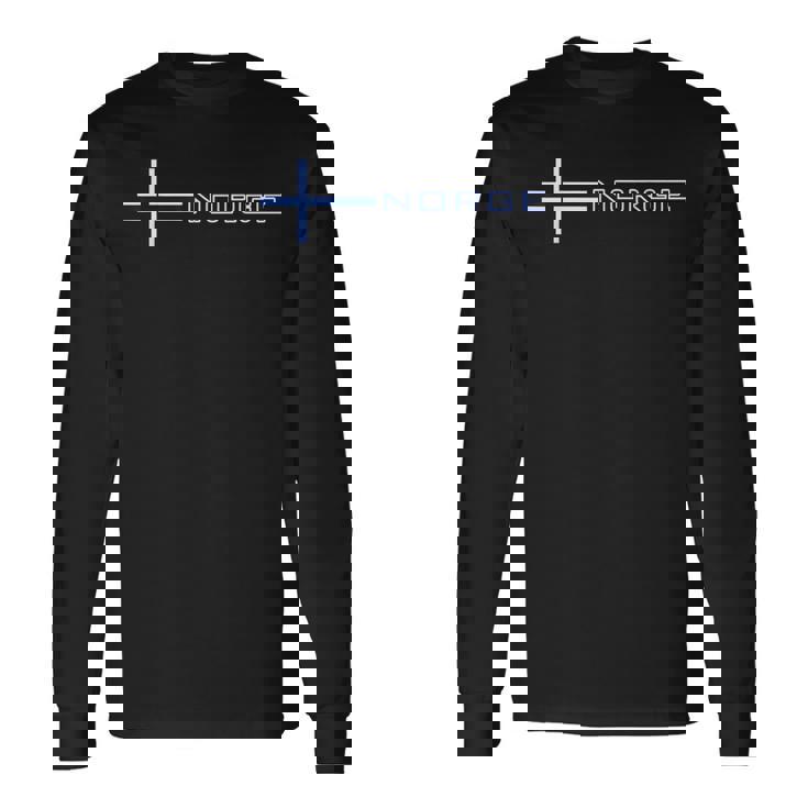 Norvegia Norge Nordic Cross Flag Atletico Sports Jersey Style Maglietta a maniche lunghe