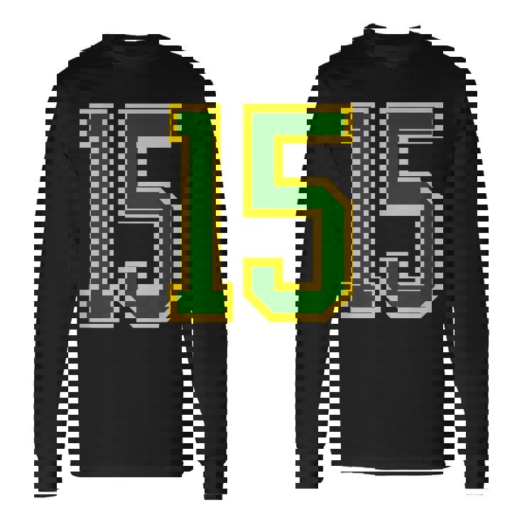 Número 15 Sporterde Amarillo Número 15 Camiseta de manga larga