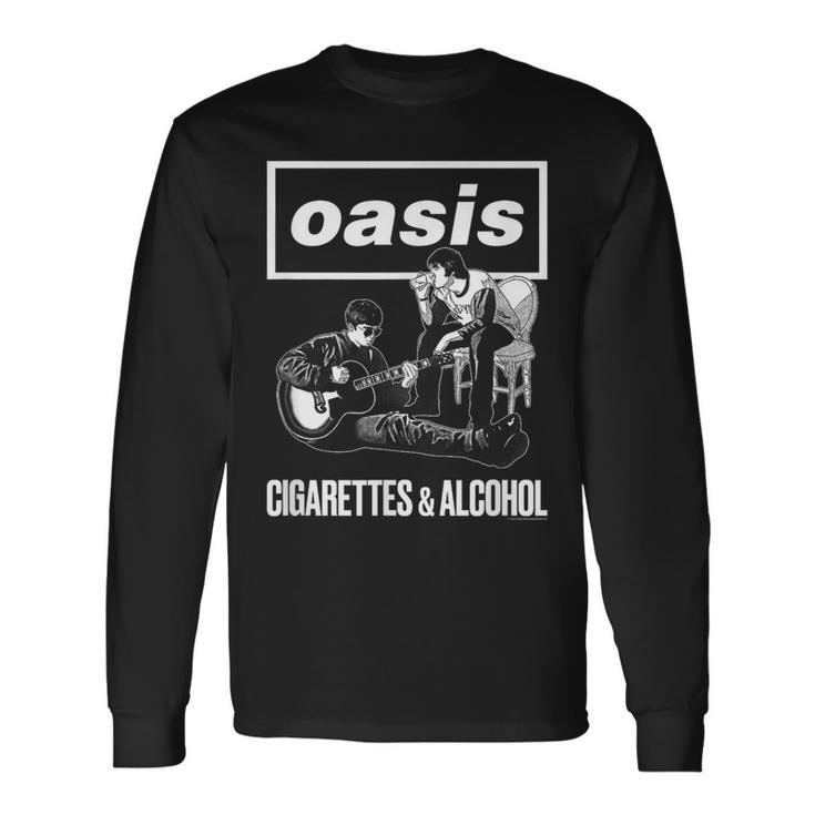 cigarettes in t shirt sleeve Oasis – Cigarettes And Alcohol Long Sleeve T-Shirt