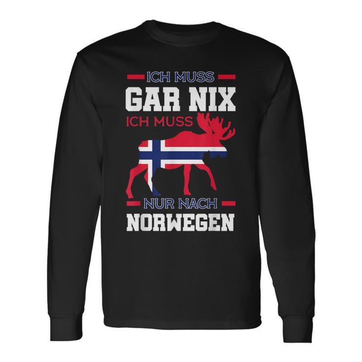 Oslo Ich Muss Gar Nix Ich Muss Nur Nach Norwegi Langarmshirts Geschenkideen