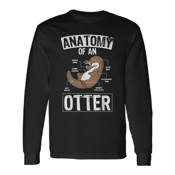 Otter Anatomy Of An Otter Cute Otter Lover Langarmshirts Geschenkideen