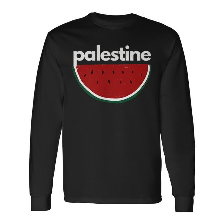 Palestine Watermelon Flag Colours Langarmshirts Geschenkideen