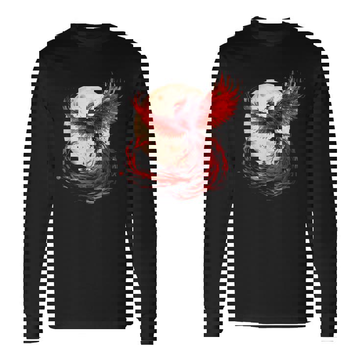 Phoenix Rising Fire Phoenix Bird Mythical Bird Rajeunissement Des Oiseaux T-shirt à manches longues