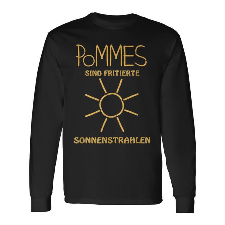 Pommes Pompoms Are Frittierte Sonnenenrahlen Langarmshirts Geschenkideen