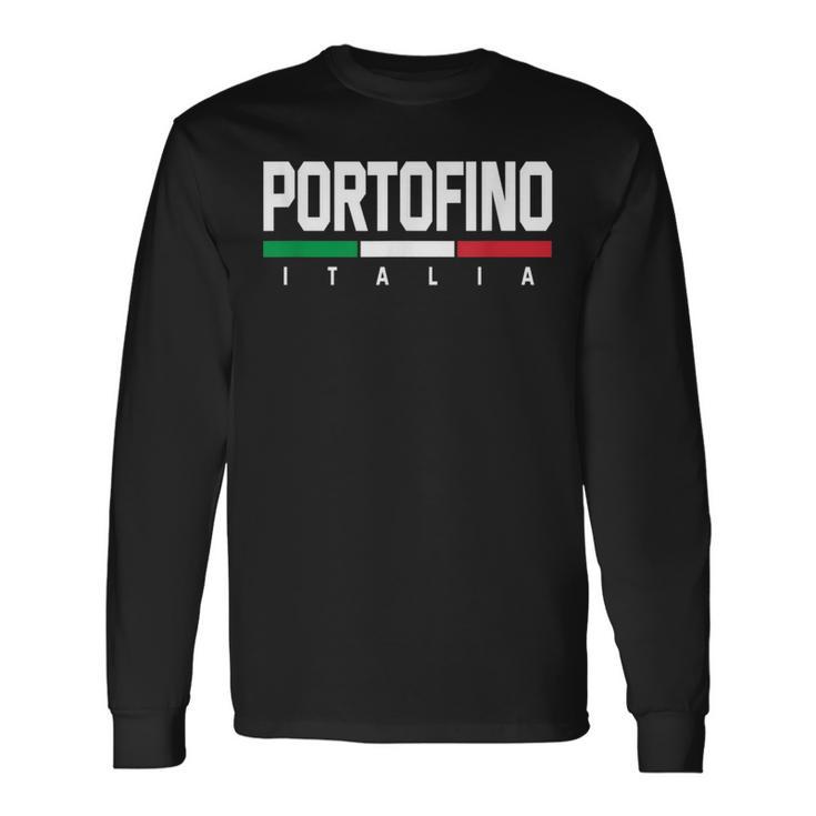 Portofino Italy Italian Souvenir Italia Langarmshirts Geschenkideen