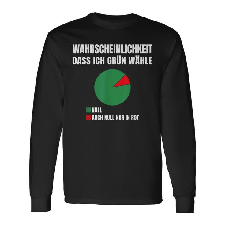 Probability Dass Ich Gegen Grüne Grün Nein Danke Langarmshirts Geschenkideen