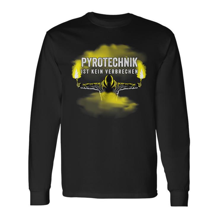 Pyrotechnik Ist Keinerrime Pyro Bengalo Yellow Langarmshirts Geschenkideen