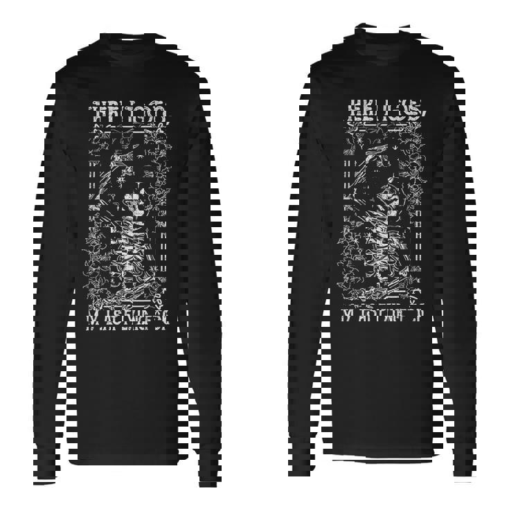 There It Goes My Last Flying Fuck Skeletons Halloween Long Sleeve T-Shirt