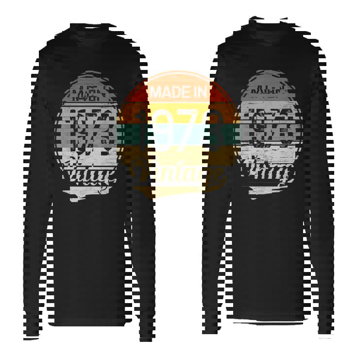 Regalo Uomo Donna 51 Compleanno -Intage Made In 1973 Maglietta a maniche lunghe