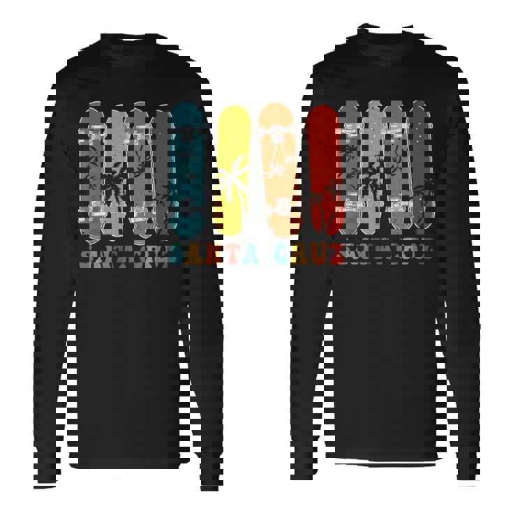 Retro Vintage Skateboard Graphic Santa Cruz Long Sleeve T