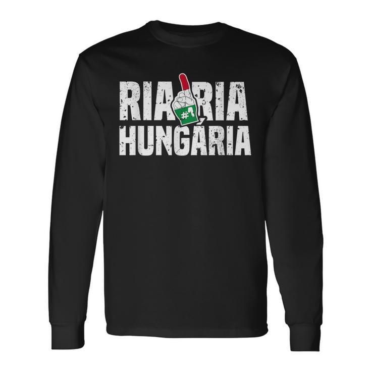 Ria Ria Hungária Magyar Hungary Fan Hungarian Flag Langarmshirts Geschenkideen