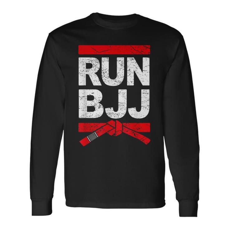 Run Bjj Brazilian Jiu-Jitsu Bjj Belt Langarmshirts Geschenkideen