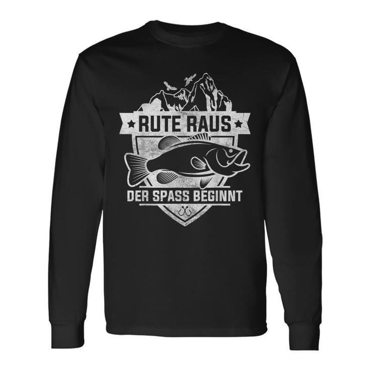 Rute Raus Der Spass Beginnt Fischer Angler Langarmshirts Geschenkideen