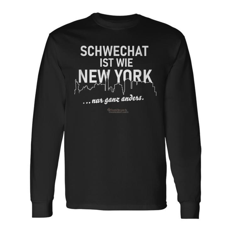 Schwarzat Ist Wie New York Nur Ganz Anders Schwarzat Ist Wie New Y Langarmshirts Geschenkideen