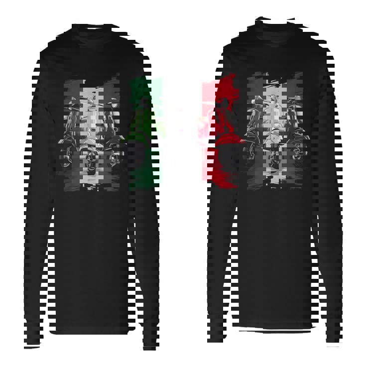 Scooter Bicicleta Motocicleta Scooter Bandera De Italia Ciclomotor Sin Mangas Camiseta de manga larga