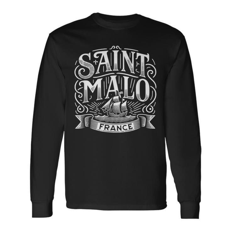 Segelschiff Saint-Malo Frankreich Langarmshirts Geschenkideen