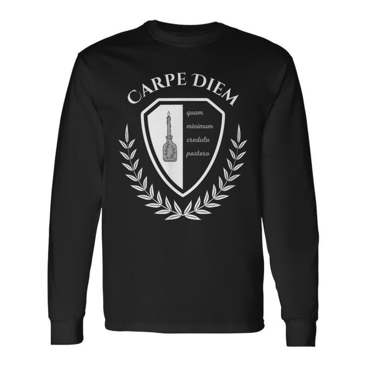 Seize The Day Carpé Diem Klassischer Toter Dichterliebhaber Langarmshirts Geschenkideen