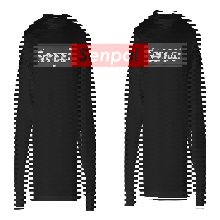 Senpai Box Logo Maglietta a maniche lunghe