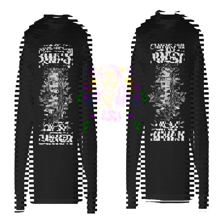 Si Tengo Que Ser Una Princesa Que Sea Guerrera 8 Marzo Día D Camiseta de manga larga