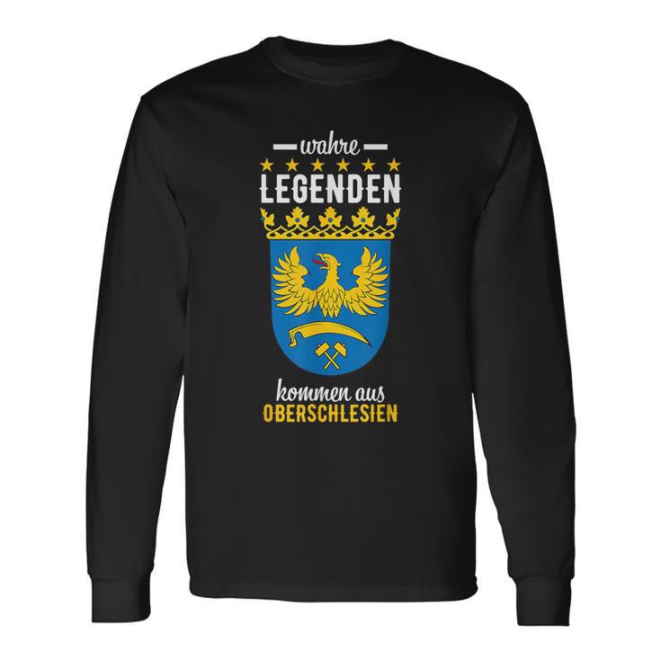 Silesia Upper Silesia Polska Flag Langarmshirts Geschenkideen