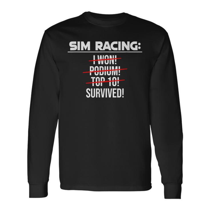 Simracing Gaming Sring Wheel Racing Game Simulator Langarmshirts Geschenkideen