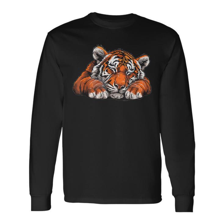 Sleeping Tiger I Tiger Children's Langarmshirts Geschenkideen