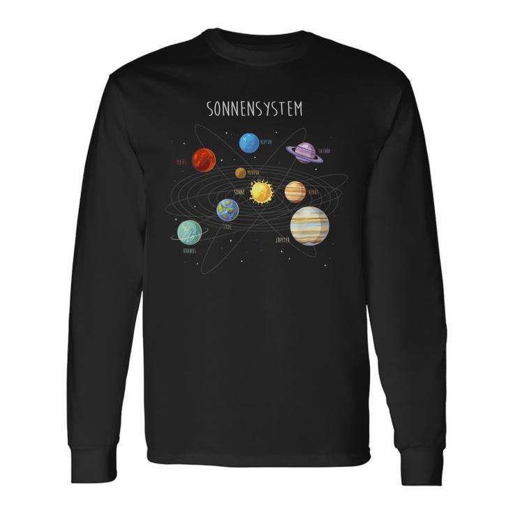 Solar System Planets Star System Sun & Universe Langarmshirts Geschenkideen