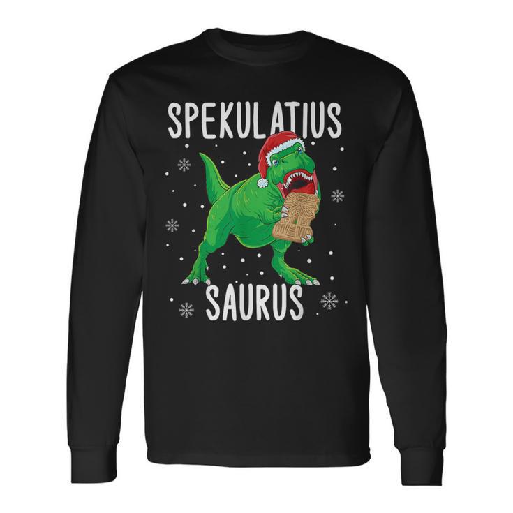 Spekulatius Saurus Christmas Dino Tyrannosaurus Langarmshirts Geschenkideen