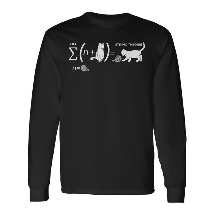 String Theory Schrödingers Katze Physiker Student Langarmshirts Geschenkideen