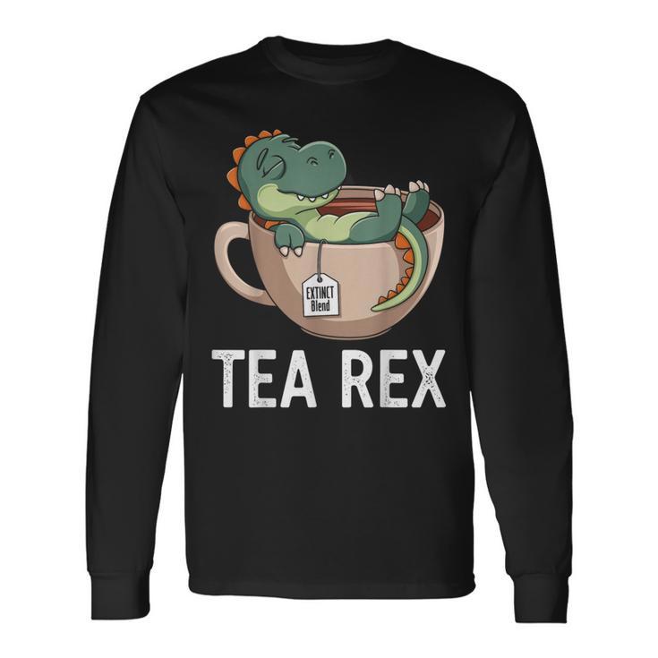 Tea Rex T-Rex Dinosaur Tyrannosaurus Langarmshirts Geschenkideen